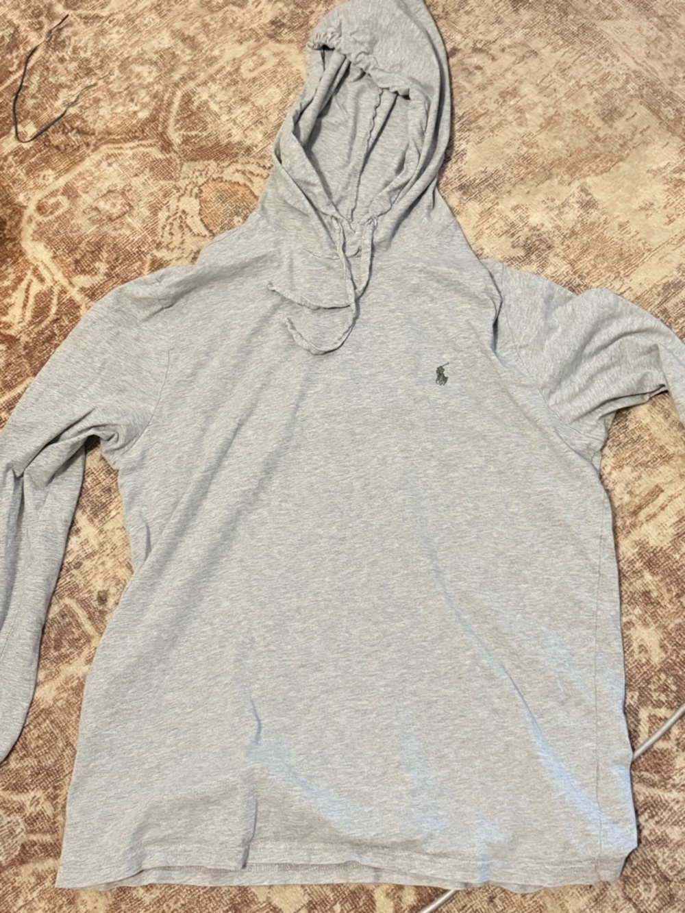 Ralph Lauren Heather Gray Logo Knit Tee